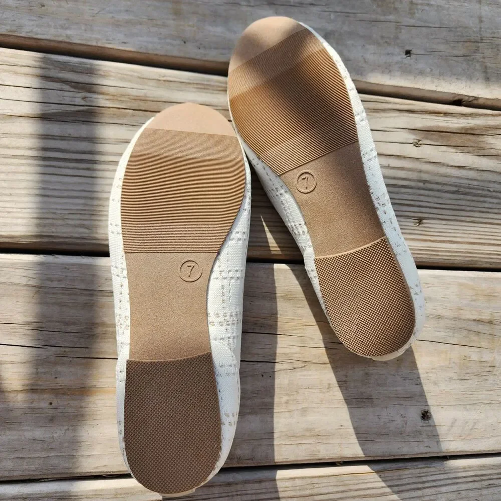 FALLS CREEK White Slip-on Flats Size 7